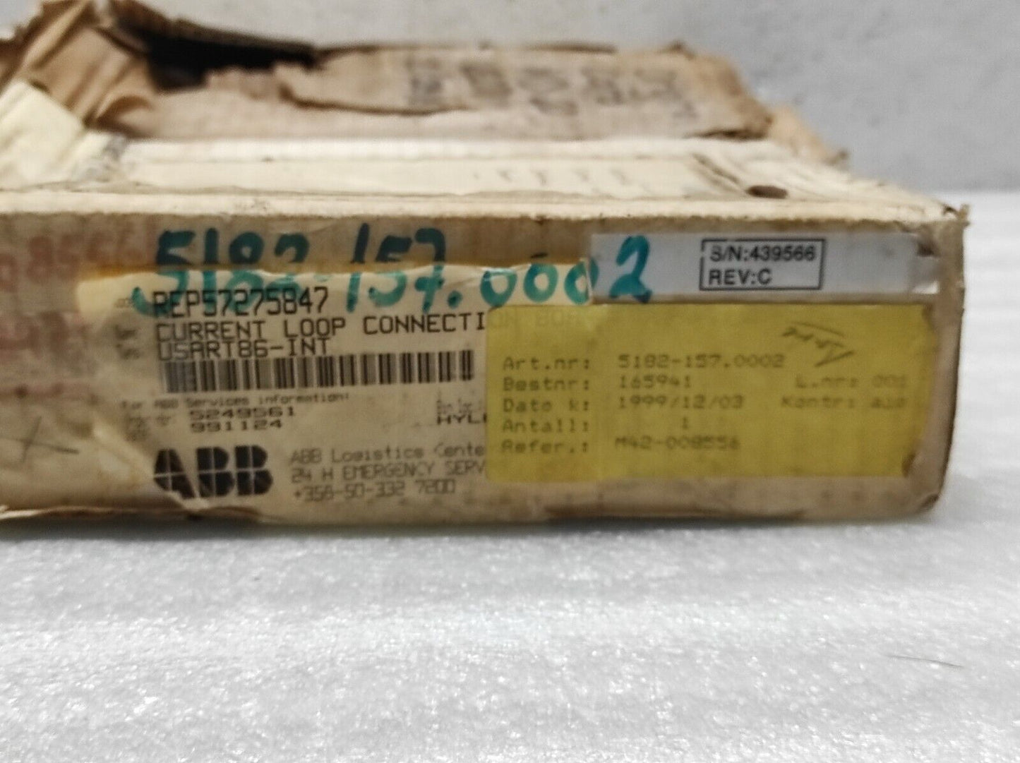 ABB DRIVES USART86-INT CURRENT LOOP MODULE 57275847