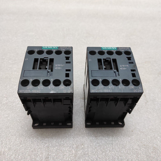 SIEMENS 3RT2015-1BB42 3-POLE POWER CONTACTOR DC24V LOT OF 2 UNIT