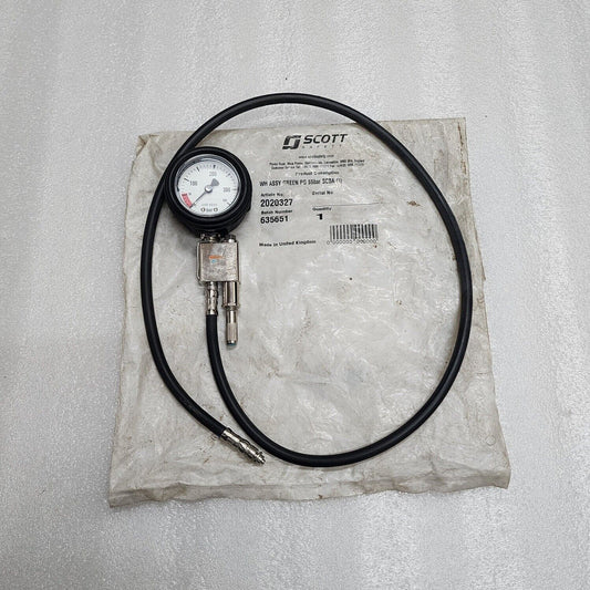 SCOTT SAFETY 2020327 WH ASSY GREEN PG 55BAR SCBA HIGH PRESSURE HOSE WITH GAUGE