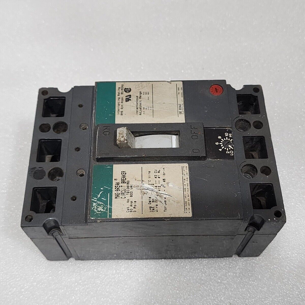 GE TEC36050 3-POLE CIRCUIT BREAKER 50A GENERAL ELECTRIC