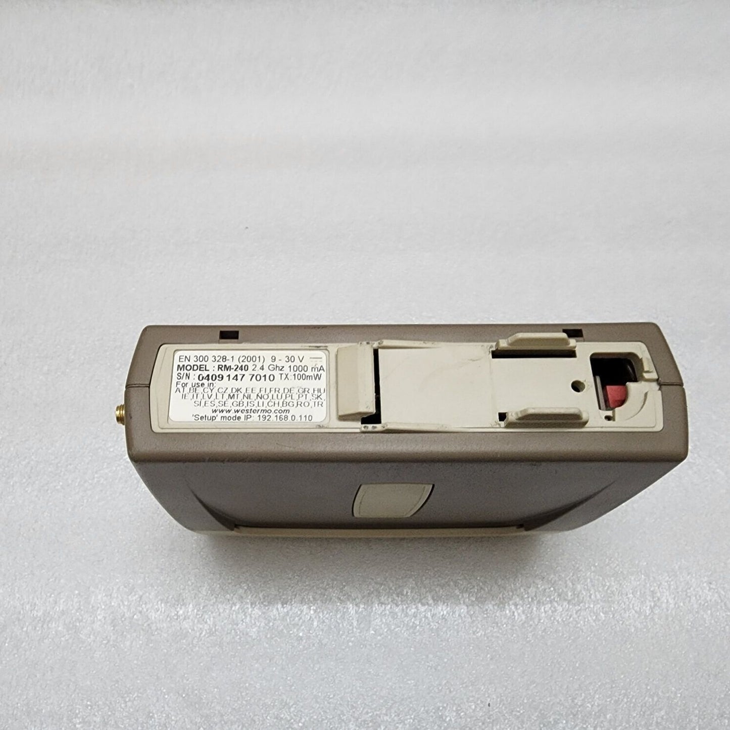 WESTERMO RM-240 WIRELESS INDUSTRIAL ETHERNET SWITCH 9-30VDC WITHOUT ANTENNA