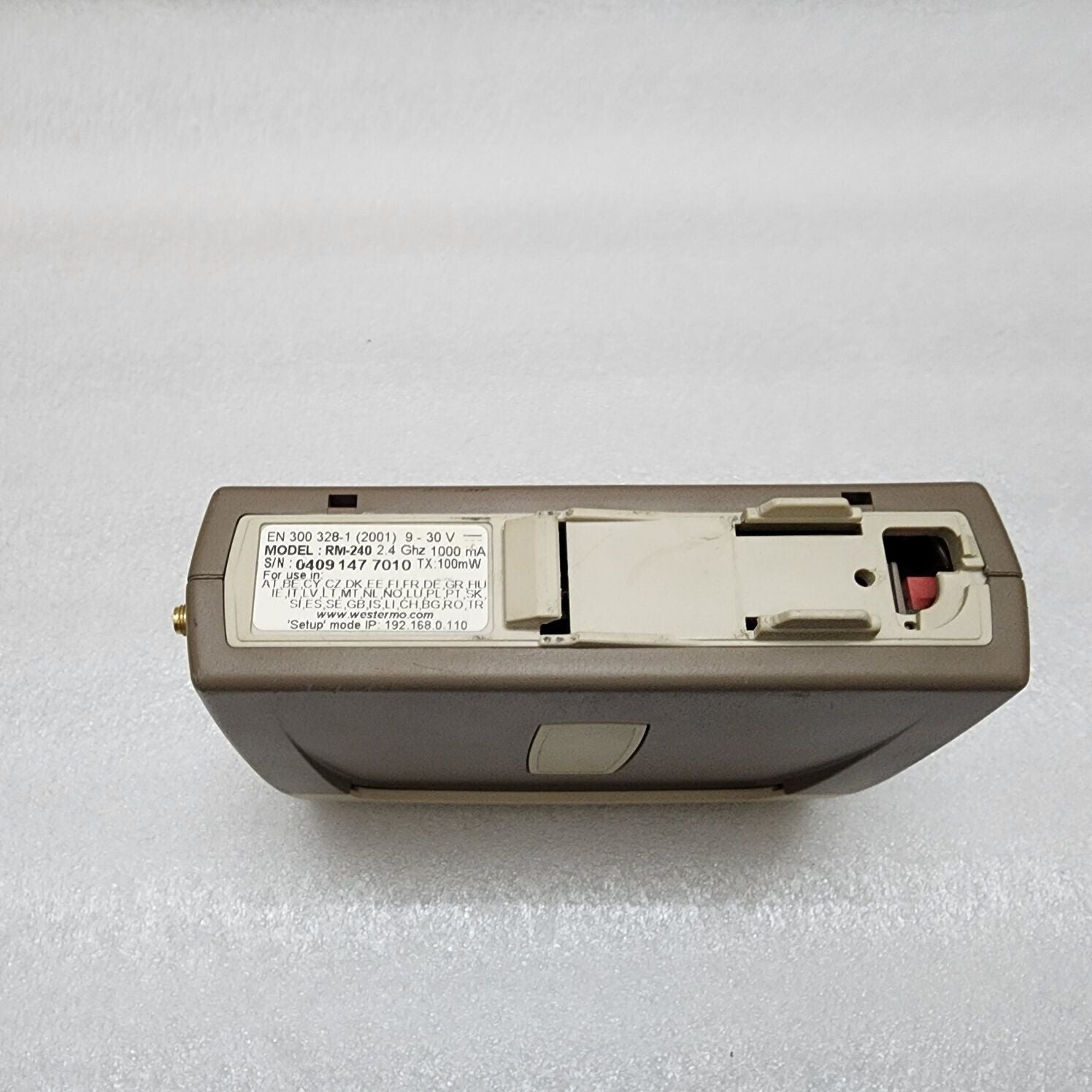 WESTERMO RM-240 WIRELESS INDUSTRIAL ETHERNET SWITCH 9-30VDC WITHOUT ANTENNA