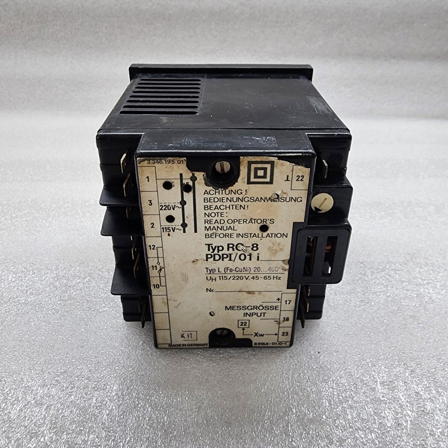 METRAWATT RO-8 TEMPERATURE CONTROLLER PDPI/01 3.346.195.01 115-220V