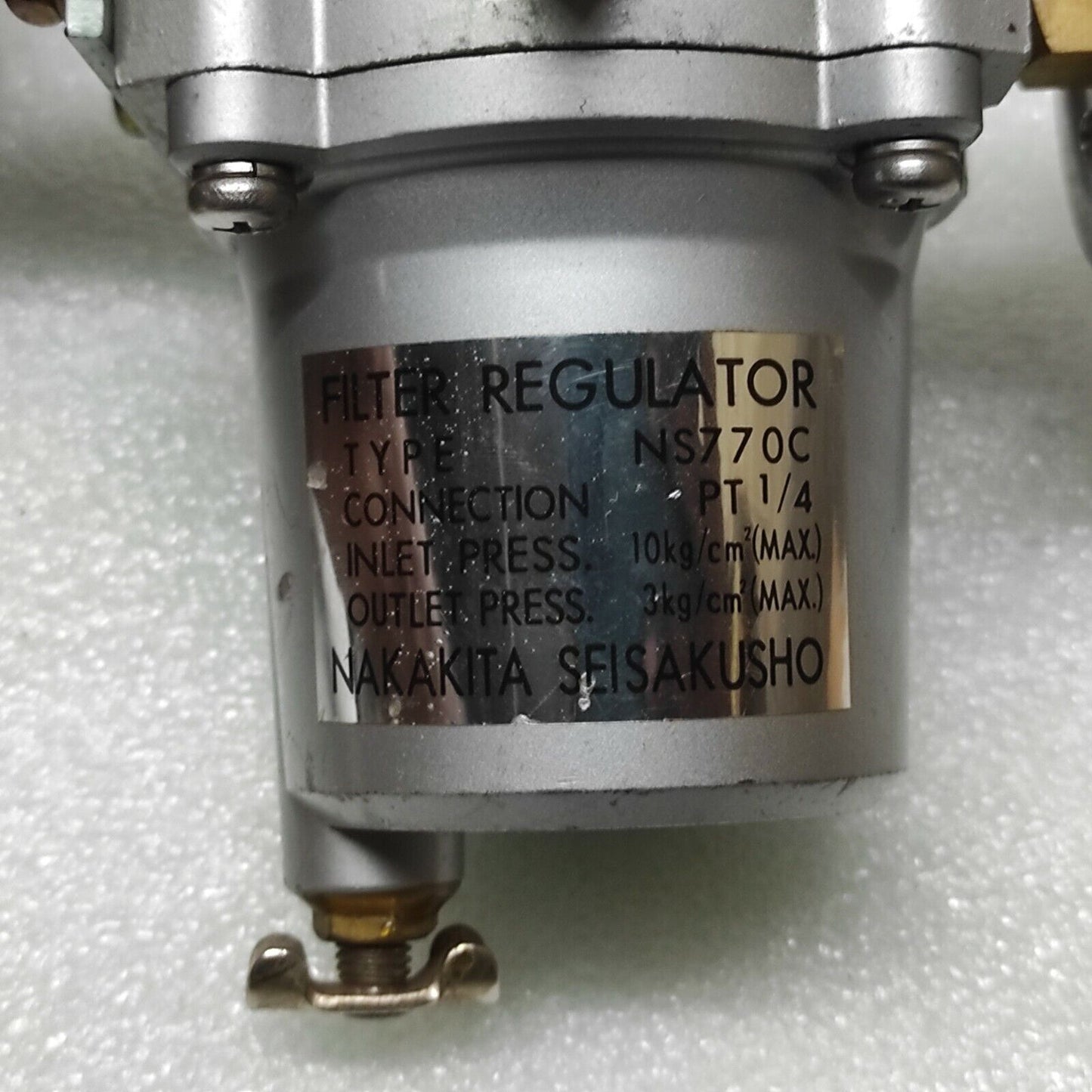 NAKAKITA SEISAKUSHO NS770C FILTER REGULATOR  PT 1/4 10KG/CM2