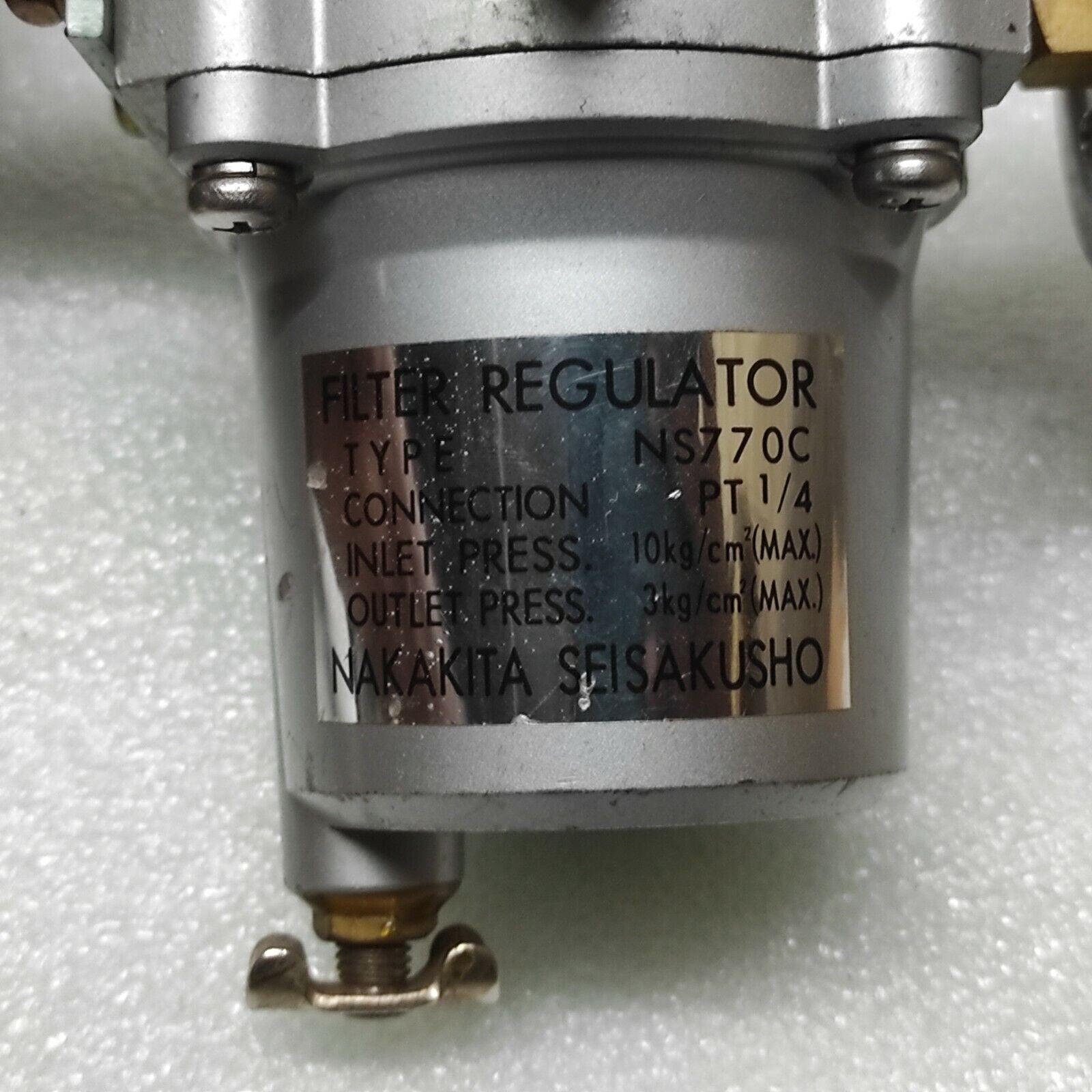 NAKAKITA SEISAKUSHO NS770C FILTER REGULATOR  PT 1/4 10KG/CM2