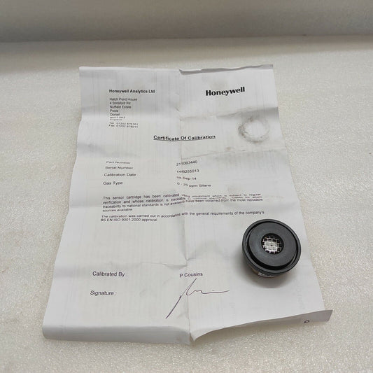 HONEYWELL 2110B3440 SENSOR 0-20PPM SILANE OUT OF CALIBRATION