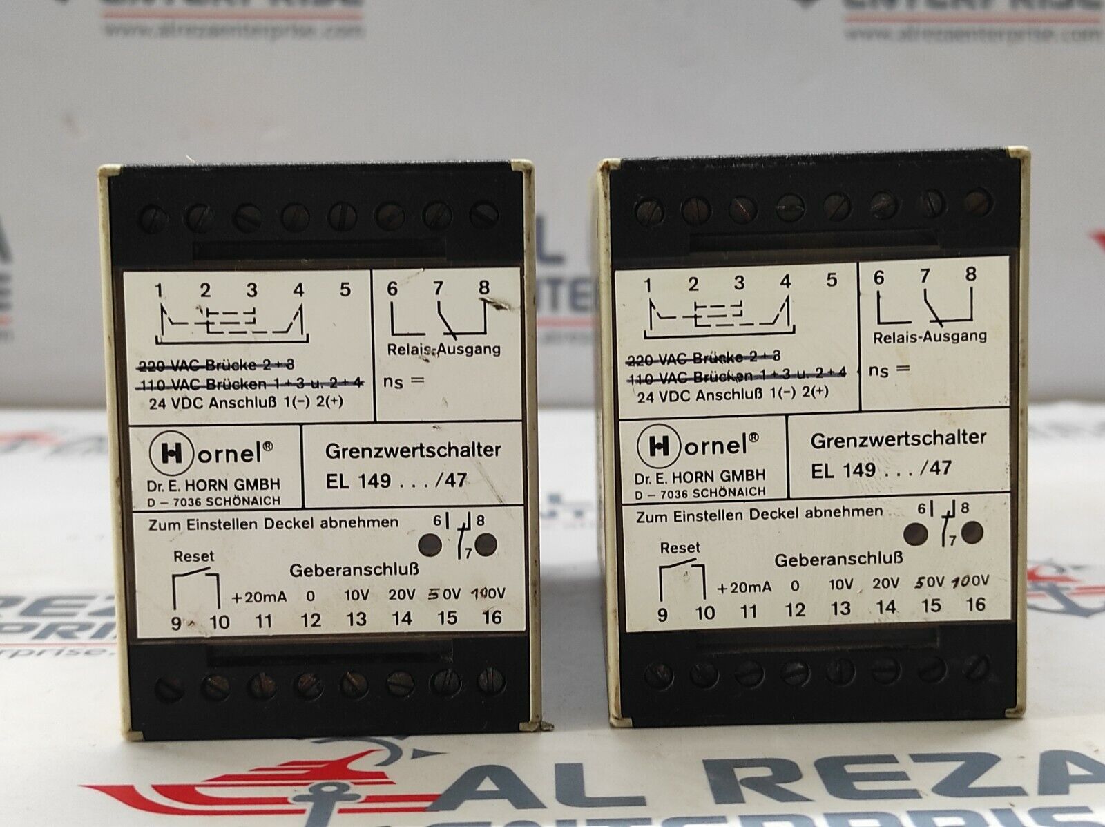 HORNEL EL 149043/47 SPEED LIMIT SWITCH 24VDC EL149043-47
