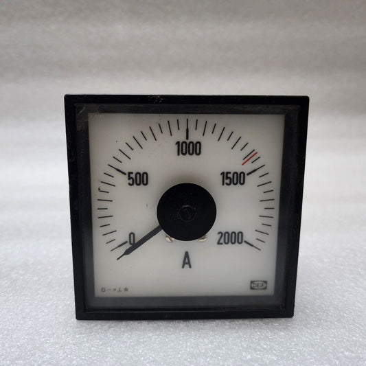 DEIF 36887-1 AMMETER SCALE 0-2000A 24V AC-DC