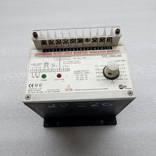 LUXCO SBAG-202 INSULATION MONITOR 220V