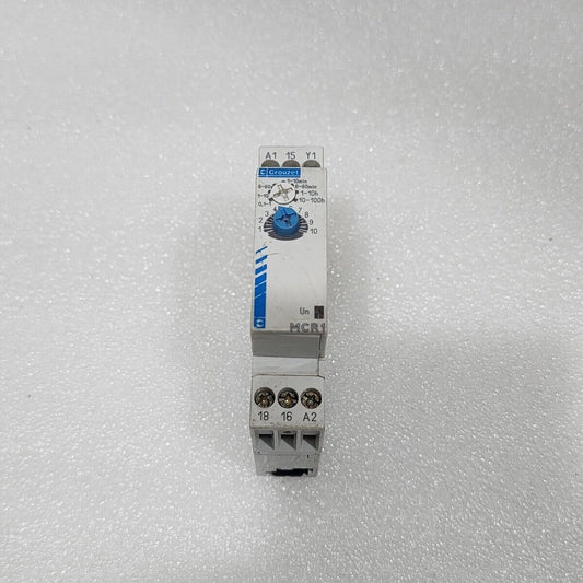 CROUZET MCR1 SINGLE FUNCTION TIME DELAY RELAY 88826135 0.1S-100H 24VAC-DC/24-240