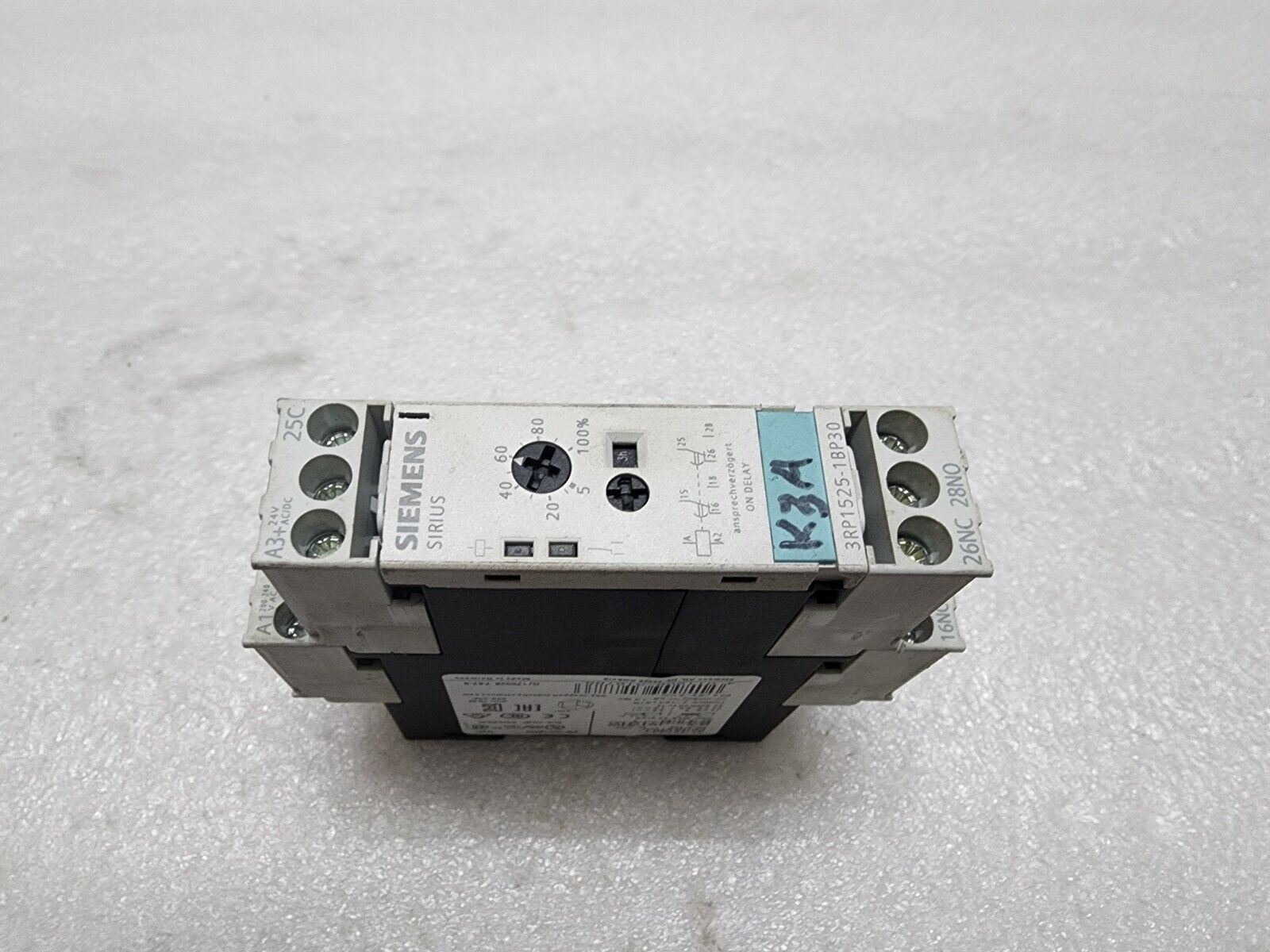 SIEMENS SIRIUS 3RP1525-1BP30 TIMING RELAY ON DELAY