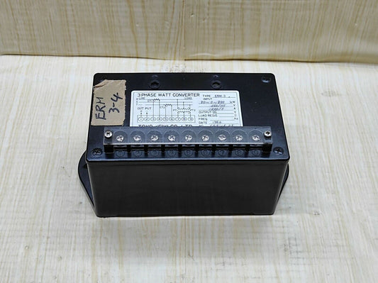 Toyo Keiki ERM-3 3-Phase Watt Converter 80-800 KW ERM3