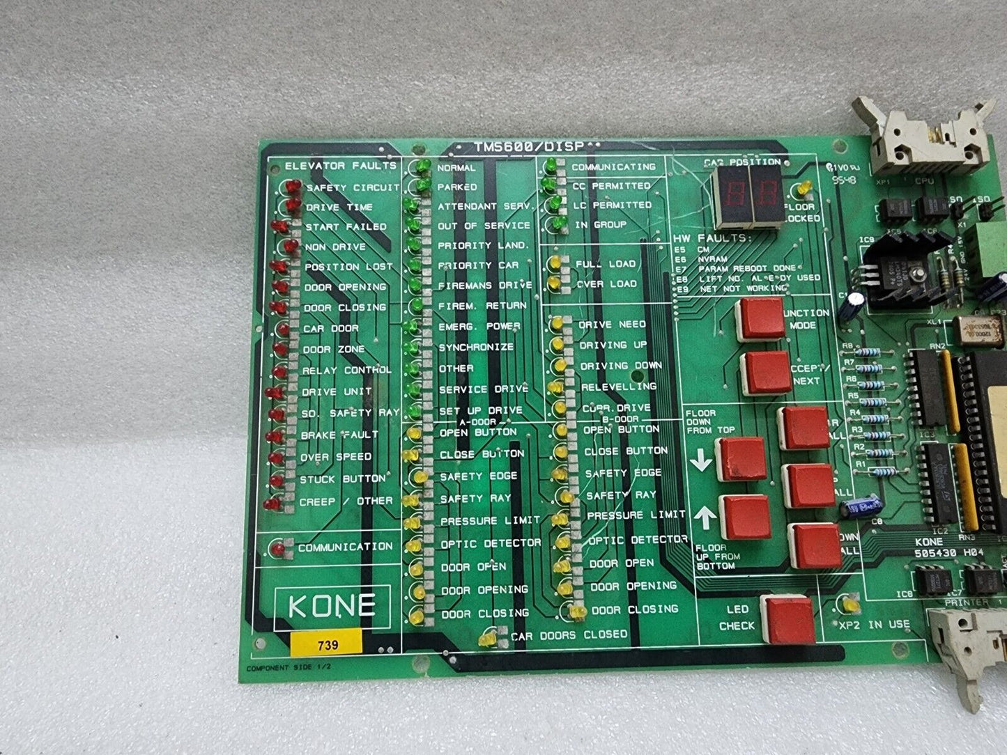 KONE TMS600/DISP ELEVATOR PCB 505430H04