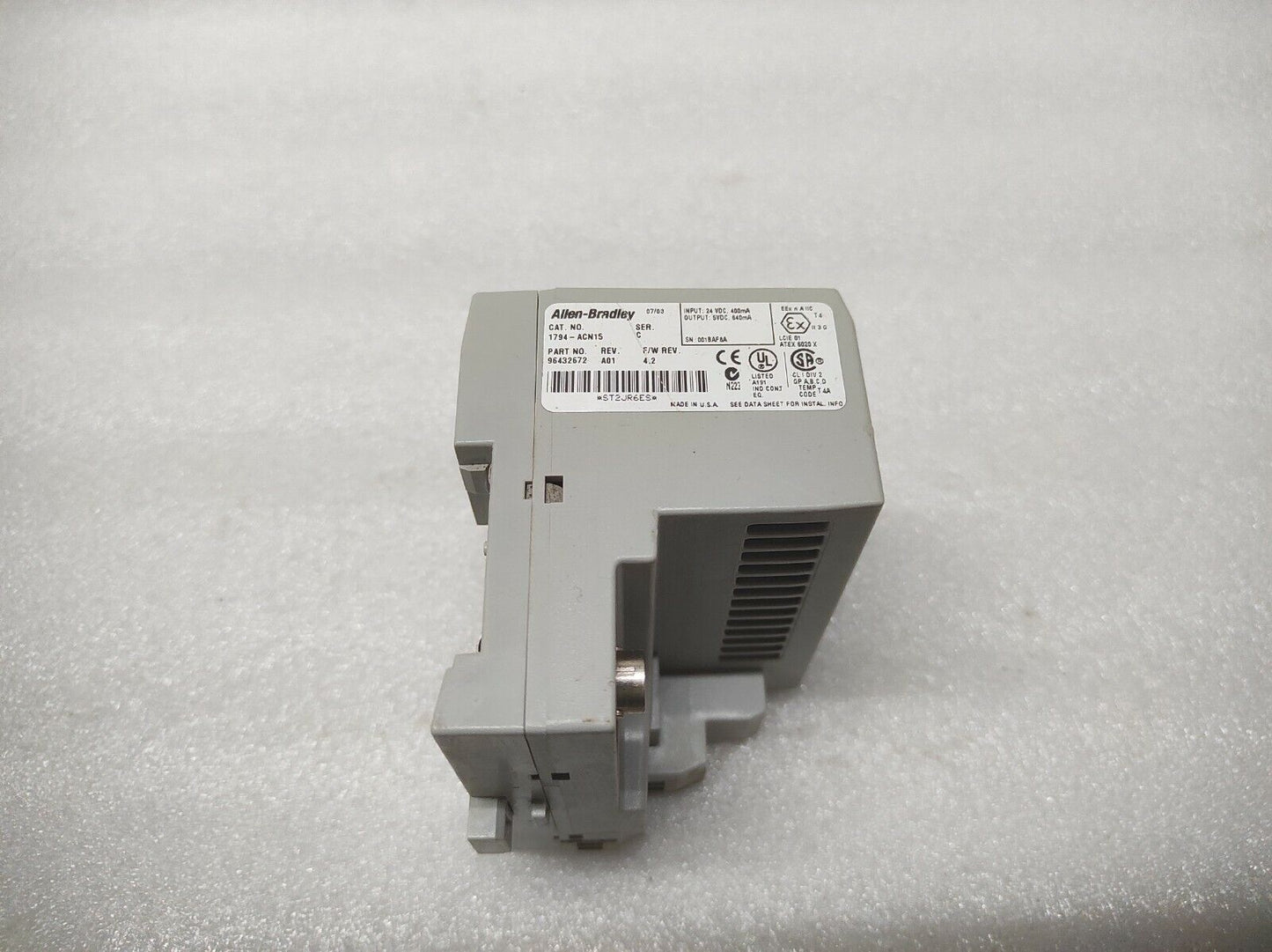 ALLEN BRADLEY CAT 1794-ACN15 FLEX I/O CONTROLNET ADAPTER 96432672