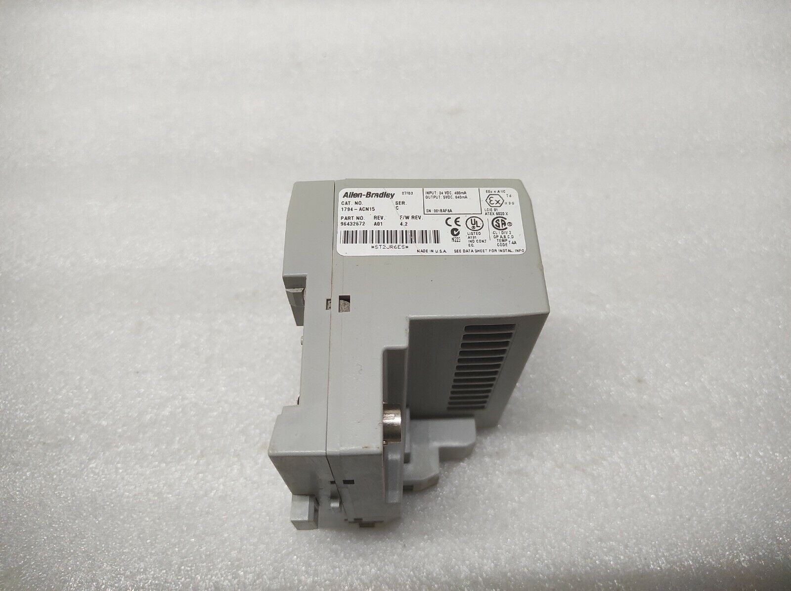 ALLEN BRADLEY CAT 1794-ACN15 FLEX I/O CONTROLNET ADAPTER 96432672