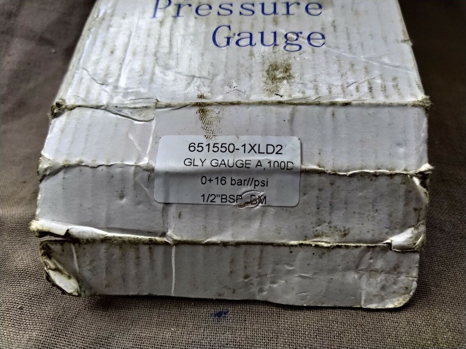 Tess 100D Pressure Gauge 651550-1XLD2 CE EN 837.1 16 BAR 240 PSI 1/2" BSP BM