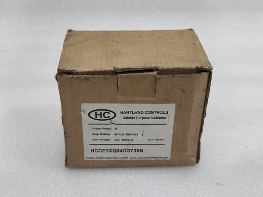 HARTLAND CONTROLS HCCE3XQ04CG735N 3-POLE CONTACTOR COIL VOLTAGE 24V