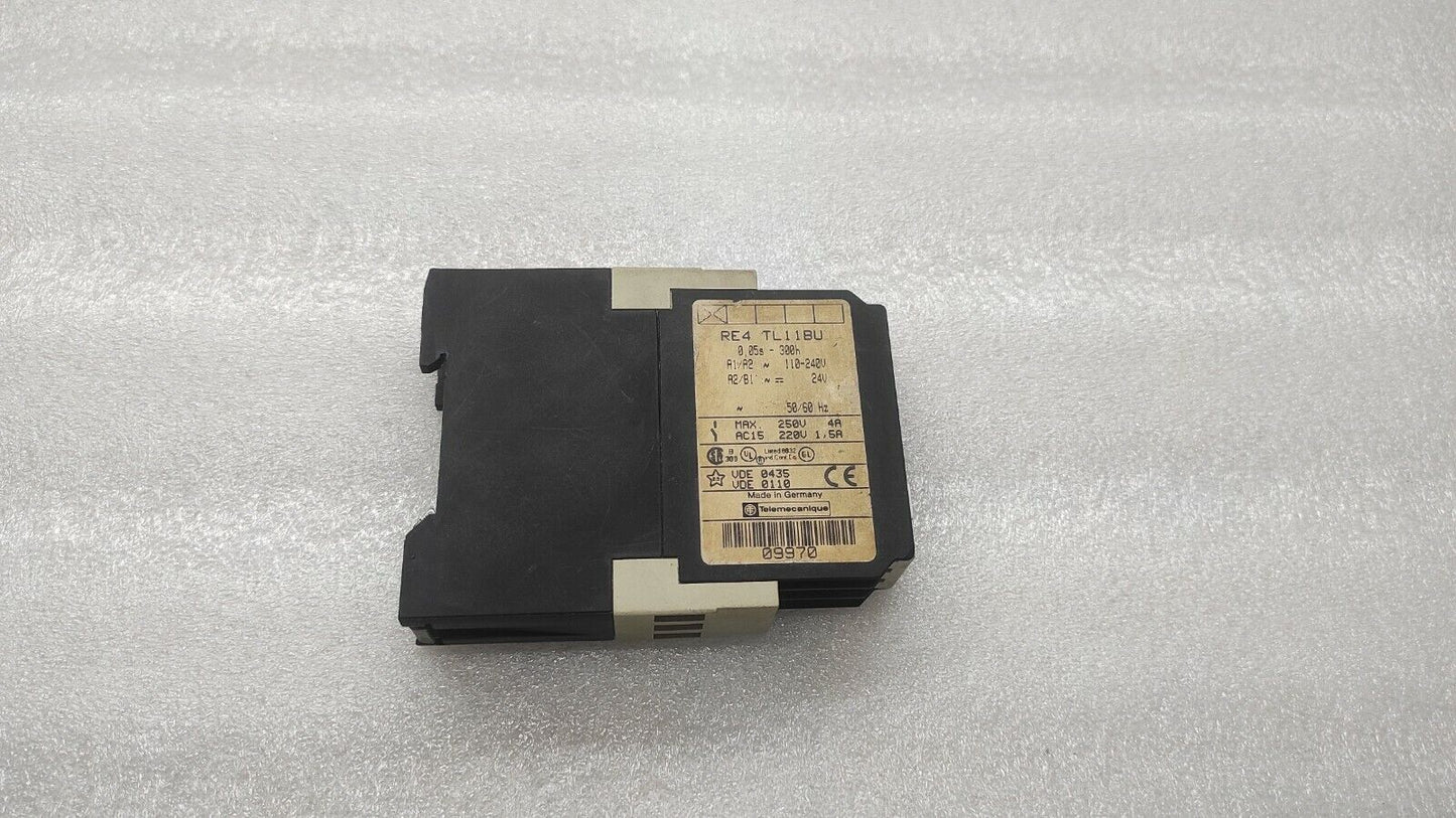 TELEMECANIQUE RE4 TL11BU TIME DELAY RELAY 09970 110-240V/24V 0.05S-300H