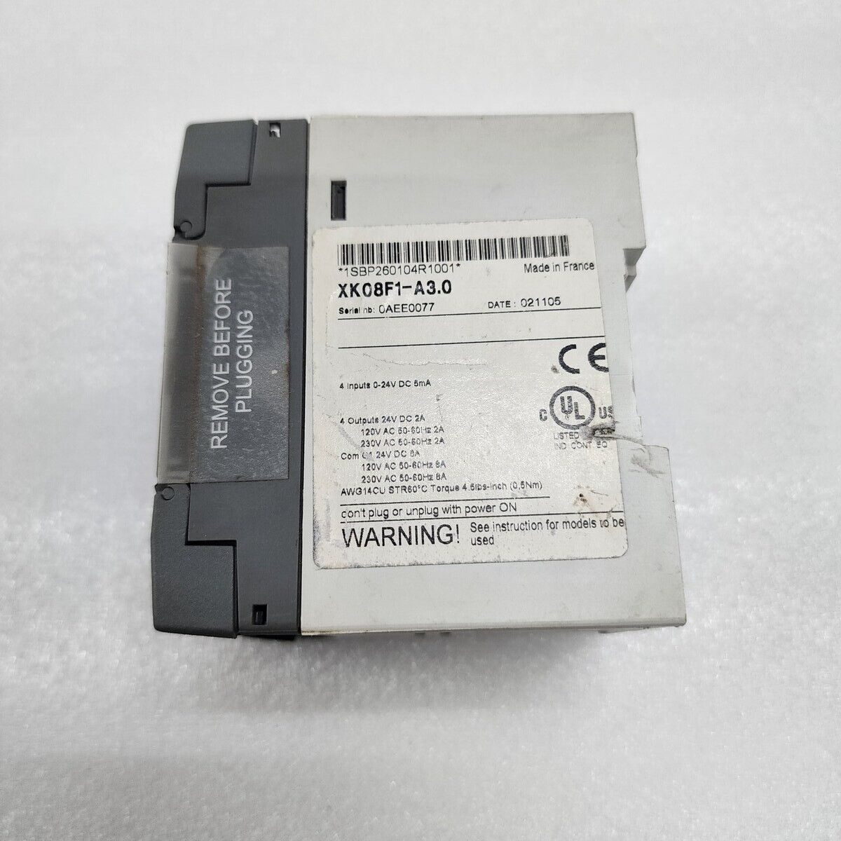 ABB XK08F1-A3.0 EXTENSION I/O MODULE 1SBP260104R1001