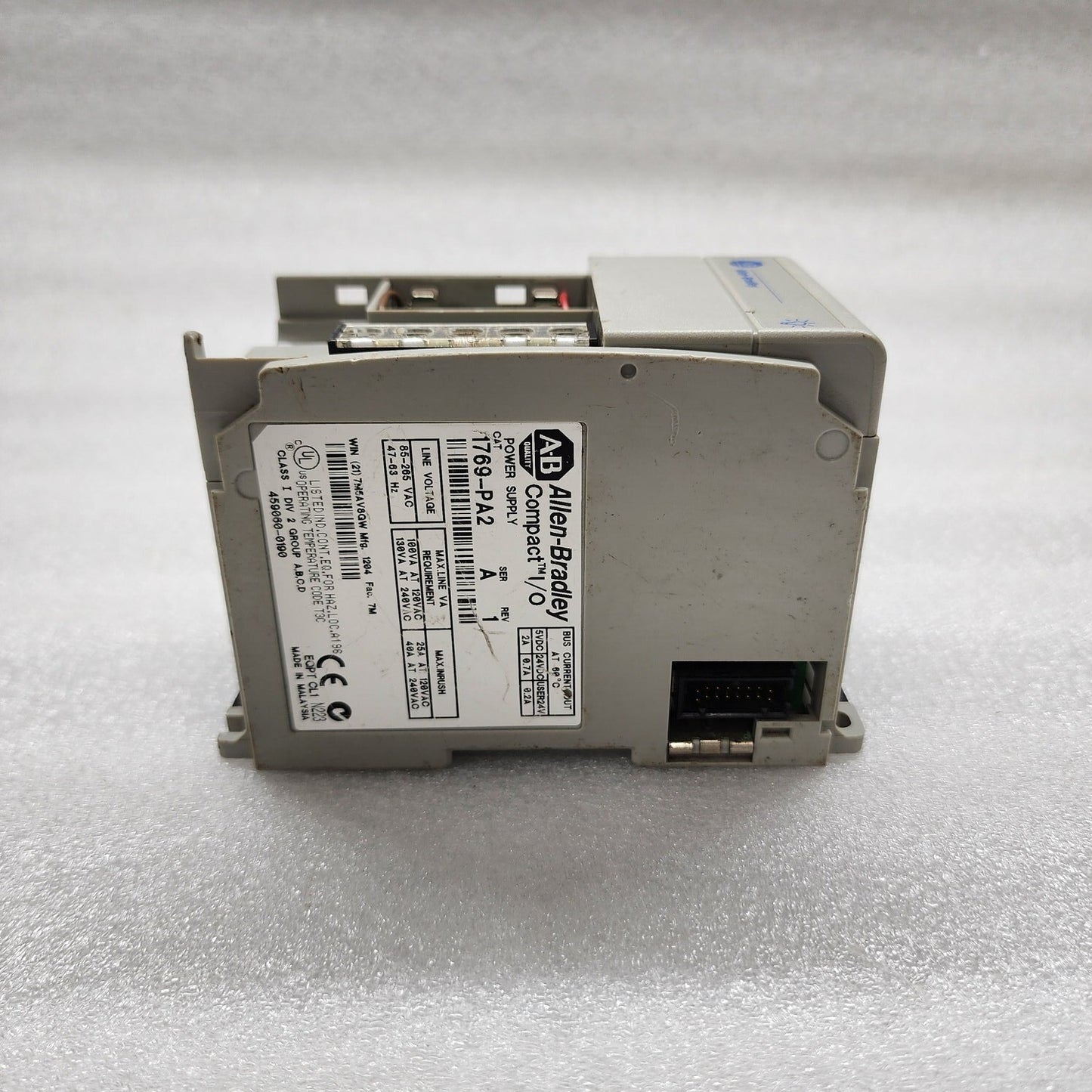ALLEN BRADLEY CAT 1769-PA2 COMPACT I/O POWER SUPPLY