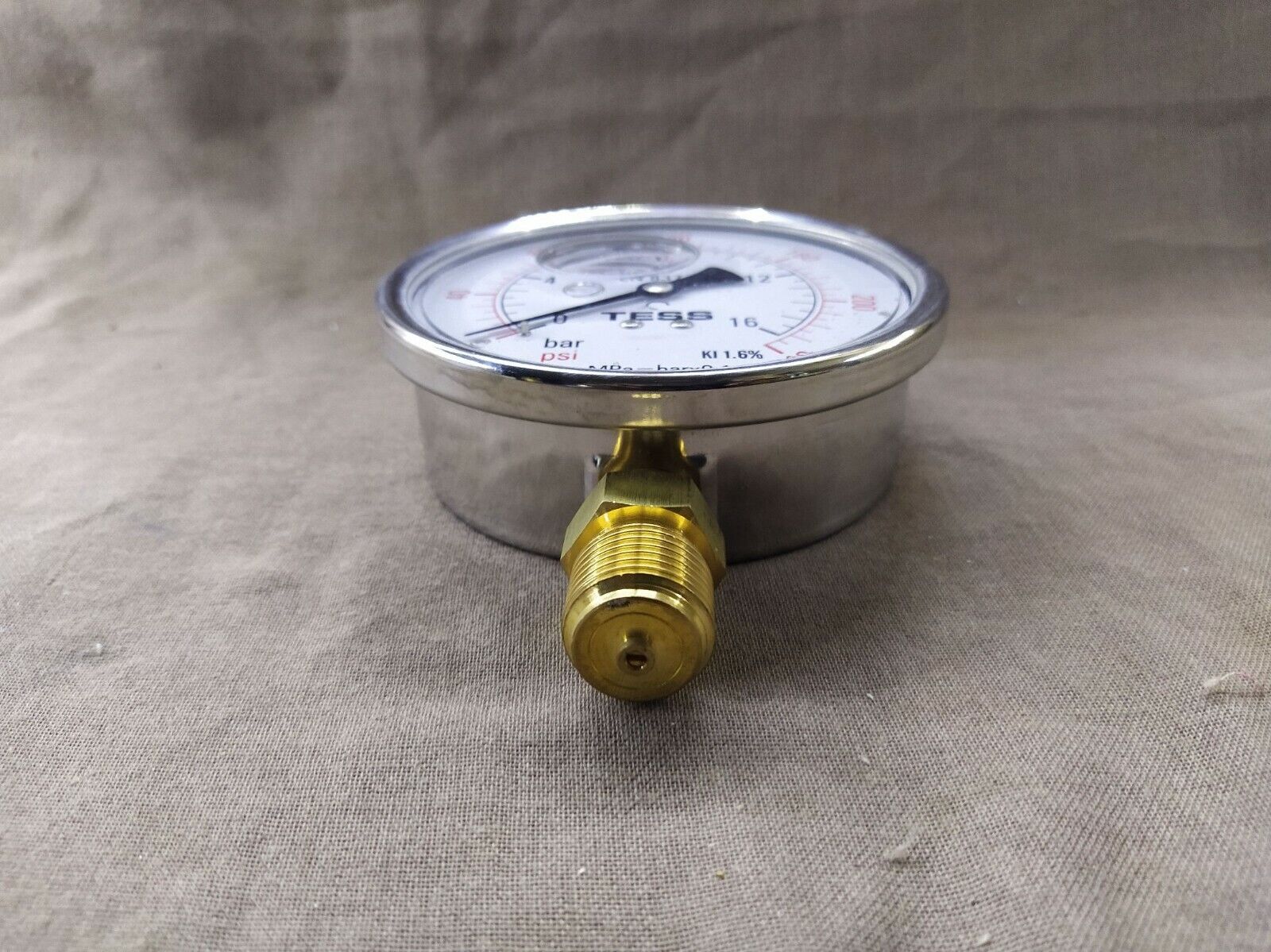 Tess 100D Pressure Gauge 651550-1XLD2 CE EN 837.1 16 BAR 240 PSI 1/2" BSP BM