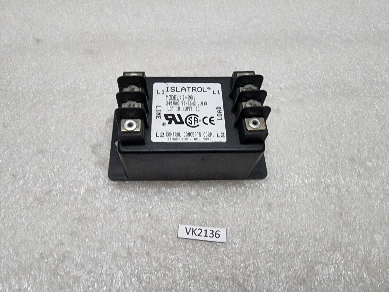 ISLATROL I-201 240VAC CONTROL CONCEPTS