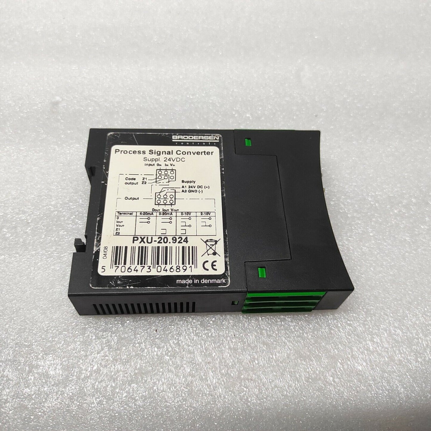 BRODERSON PXU-20.924 PROCESS SIGNAL CONVERTER 24VDC PXU20924