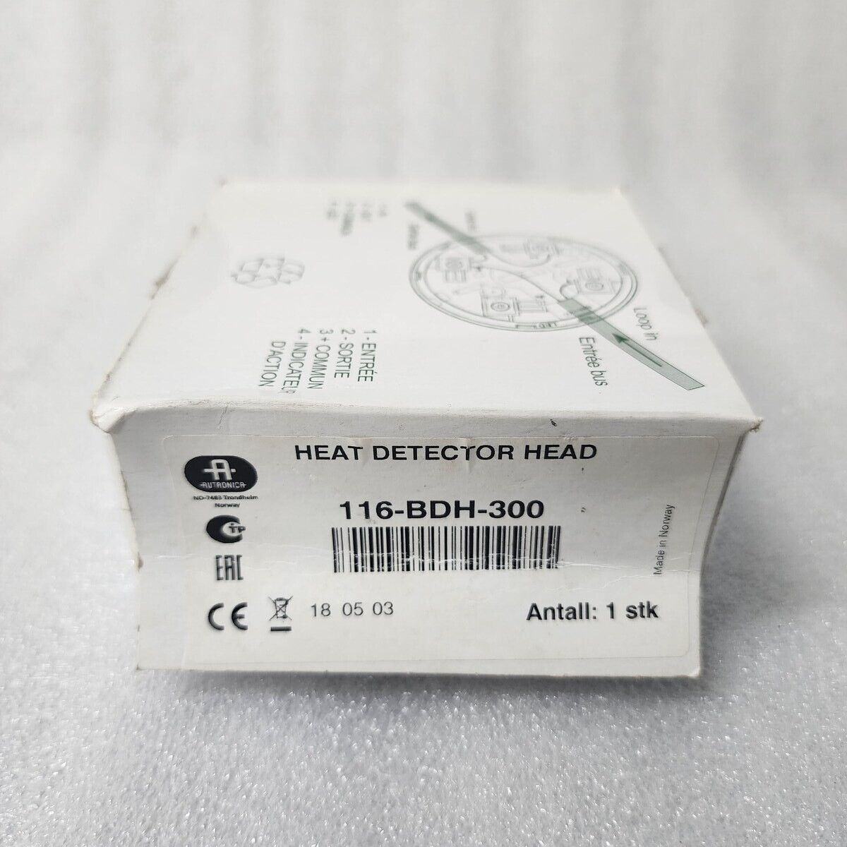 AUTRONICA 116-BDH-300 HEAT DETECTOR BDH-300 NEW