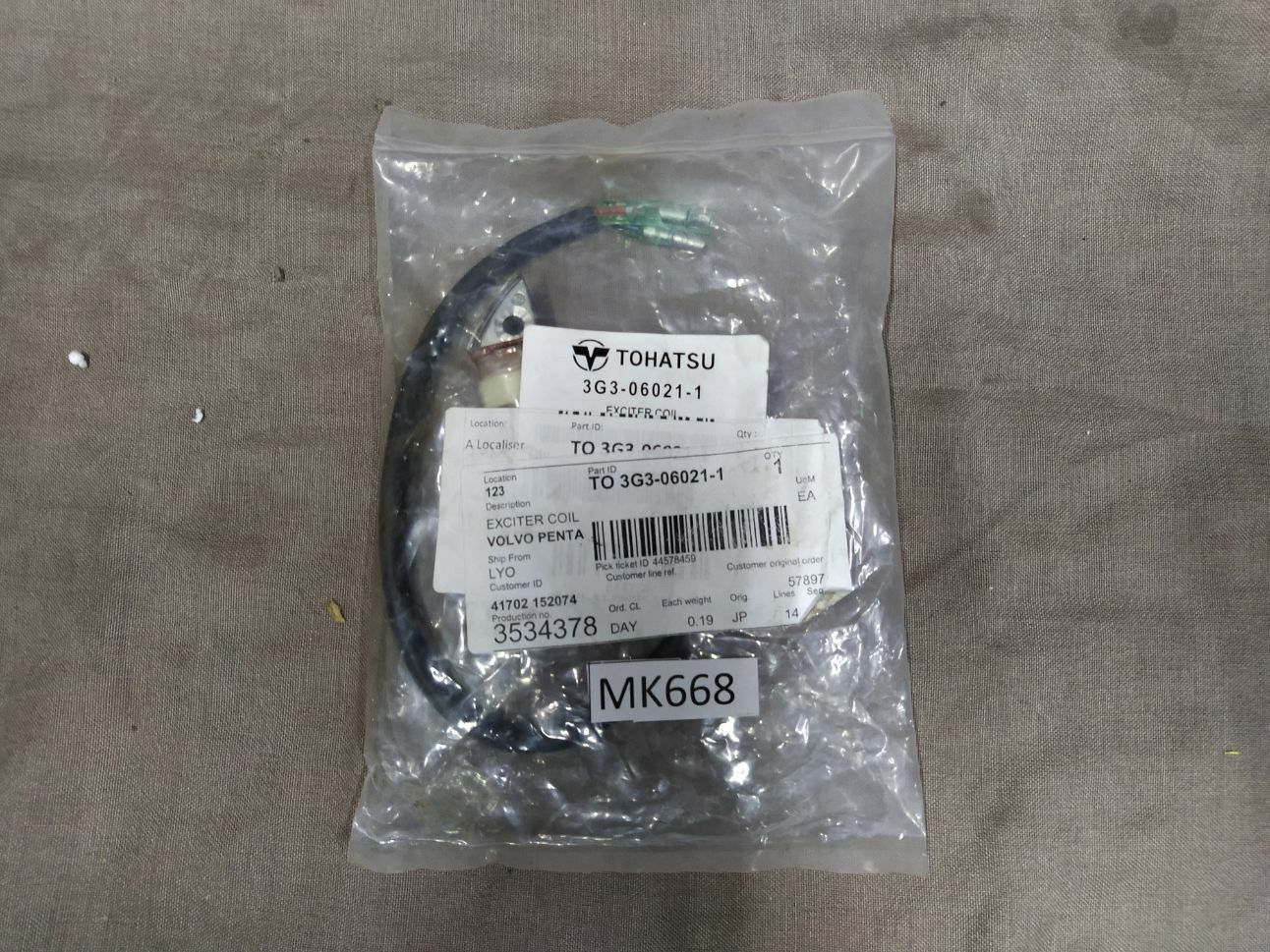 Tohatsu 363-06021-1 Exciter Coil Volvo Penta 363060211