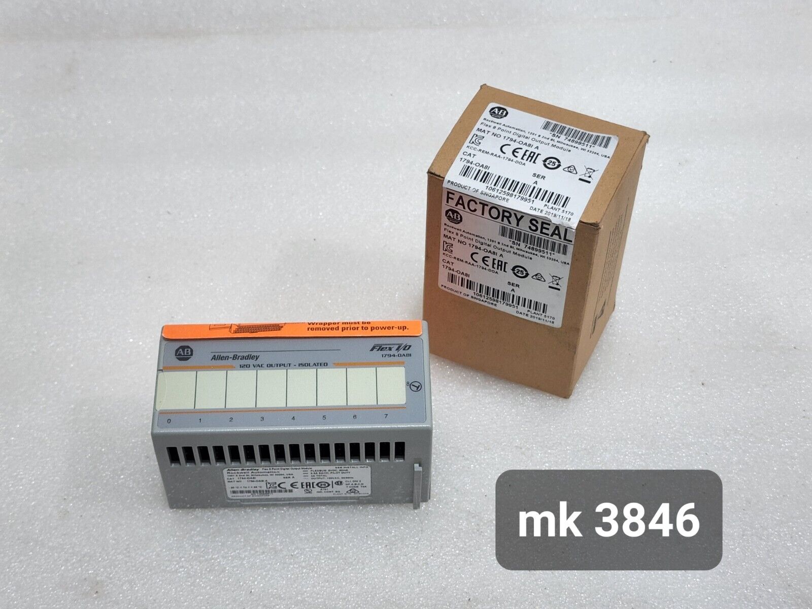 ALLEN BRADLEY CAT 1794-OA8I FLEX 8-POINT DIGITAL OUTPUT MODULE 