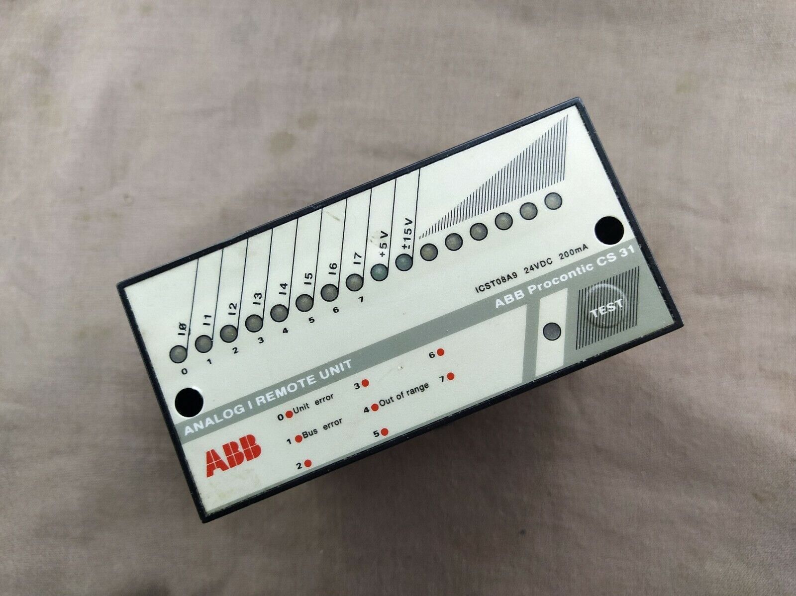 ABB Procontic CS 31 ICST08A9 Analog I Remote Unit 24 VDC 200mA