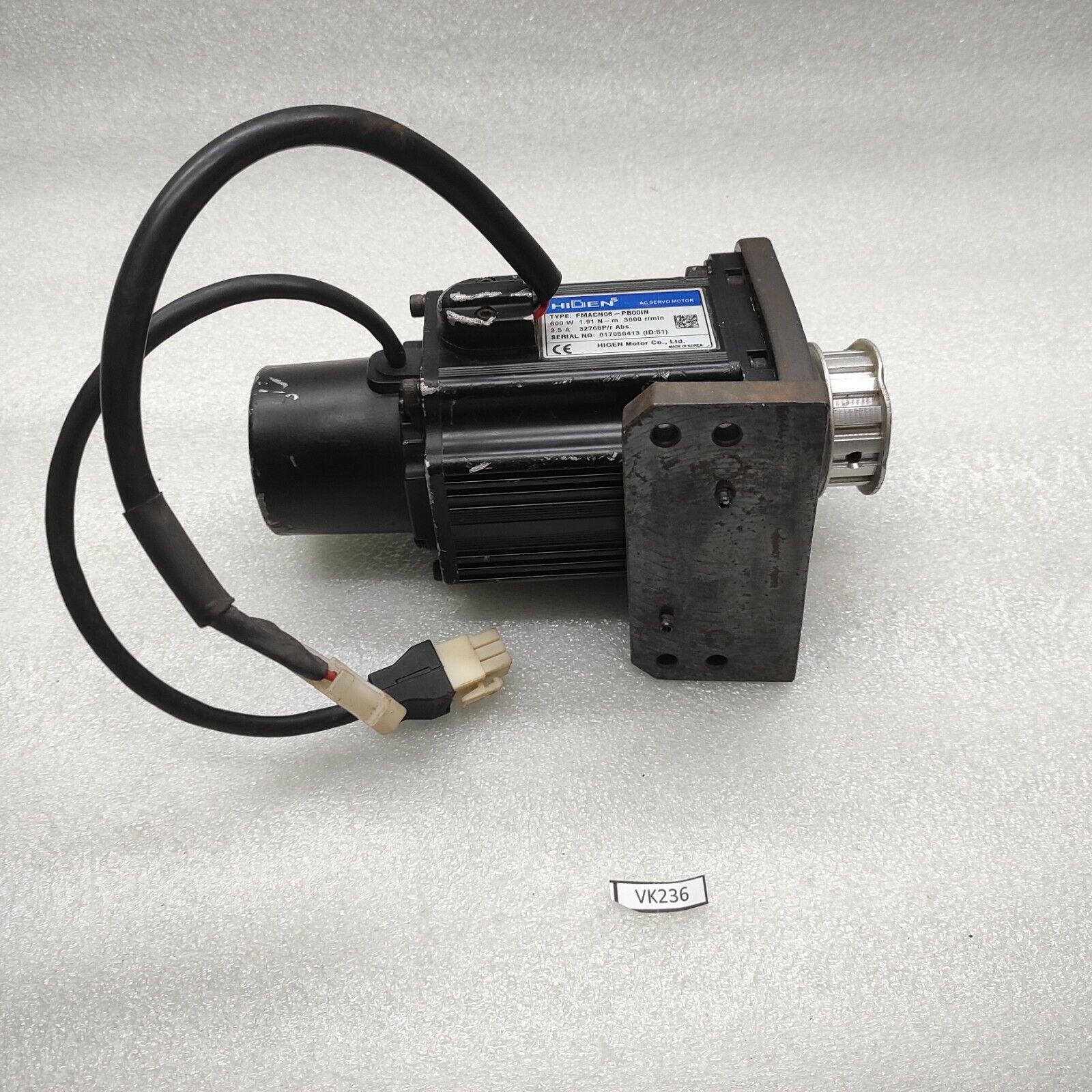 HIGEN FMACN06-PB00IN AC SERVO MOTOR 600W 3.5A 1.91N-m 3000 RPM