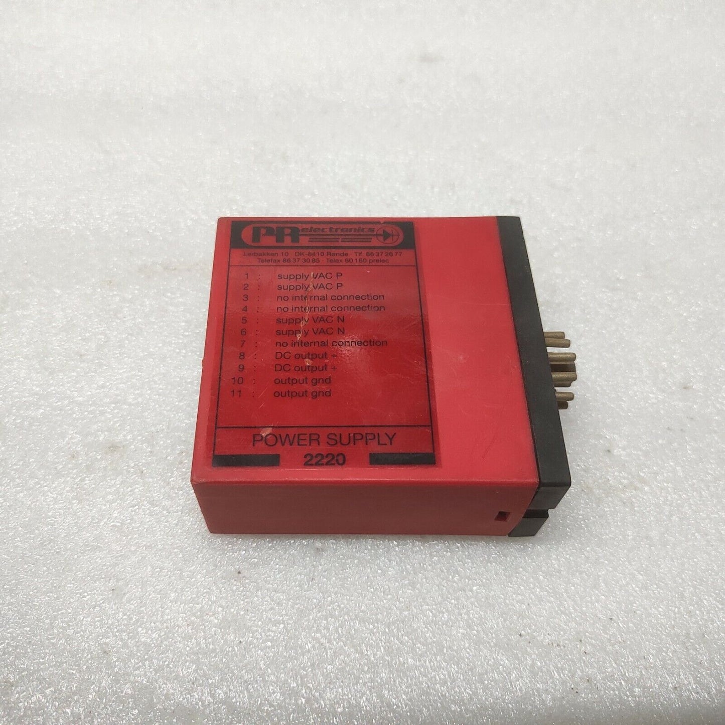 PR ELECTRONICS 2220 POWER SUPPLY 220VAC 2220-B1