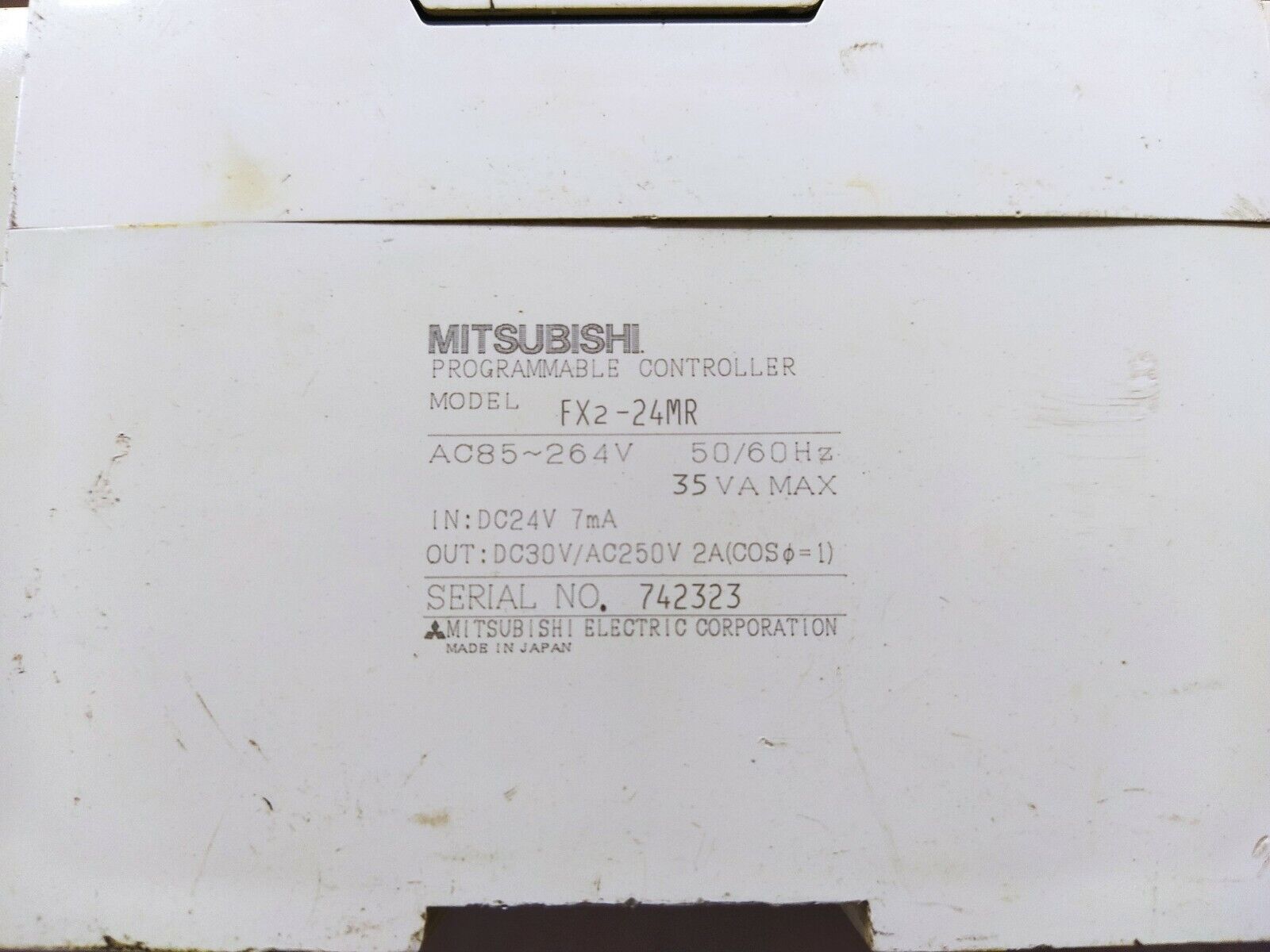 9Mitsubishi MELSEC FX2-24MR Programmable Controller 85-264V AC FX224MR