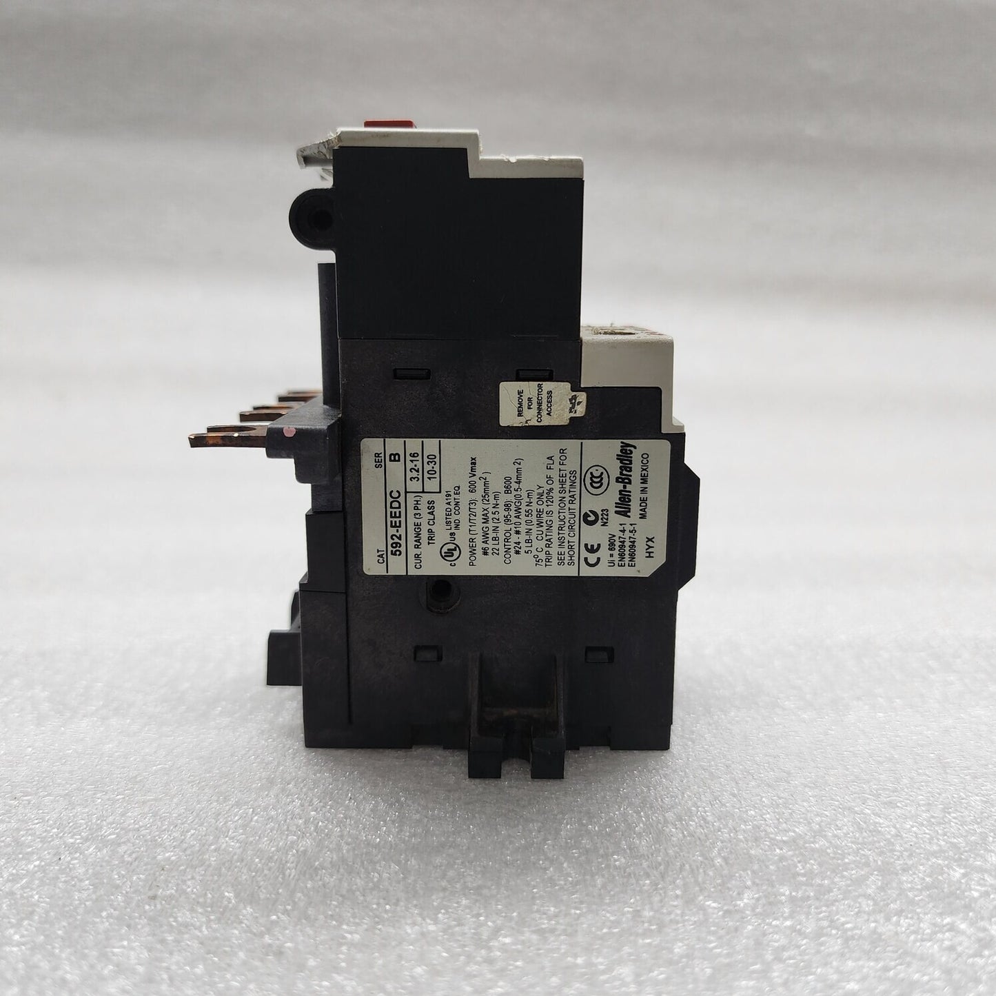 ALLEN BRADLEY CAT 592-EEDC SER B THERMAL OVERLOAD RELAY 3.2-16A