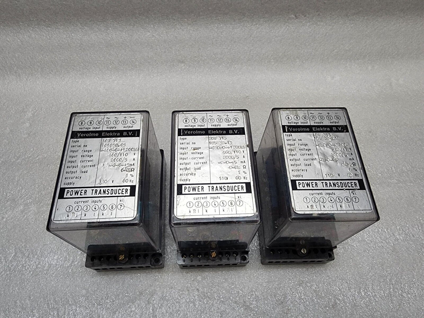 VEROLME ELEKTRA 10V 713 POWER TRANSDUCER 110V