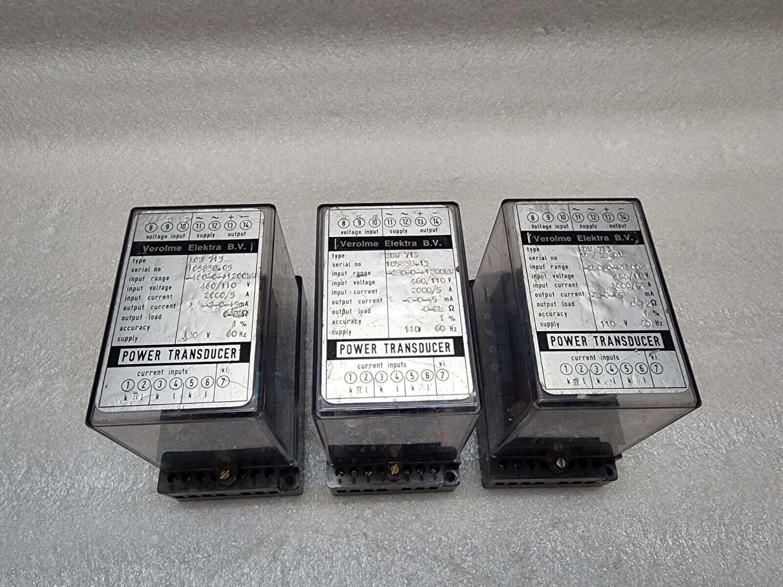 VEROLME ELEKTRA 10V 713 POWER TRANSDUCER 110V