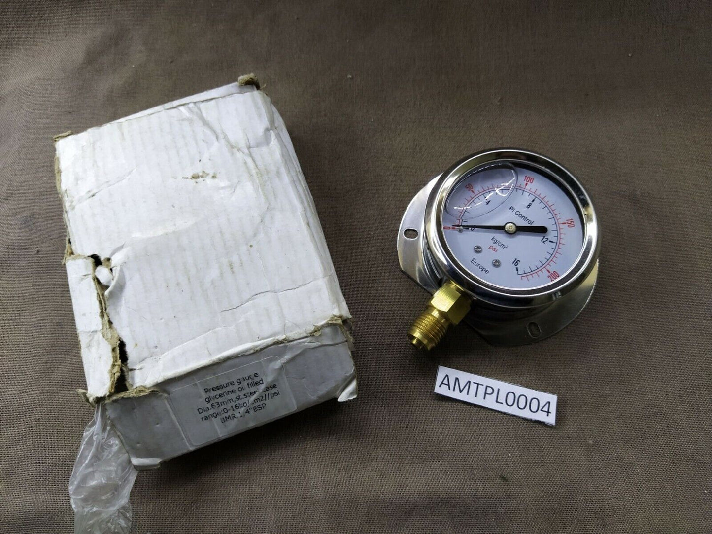 Europe PI Control Pressure Gauge 0-16 KG/CM2 PSI 63MM SS CASE