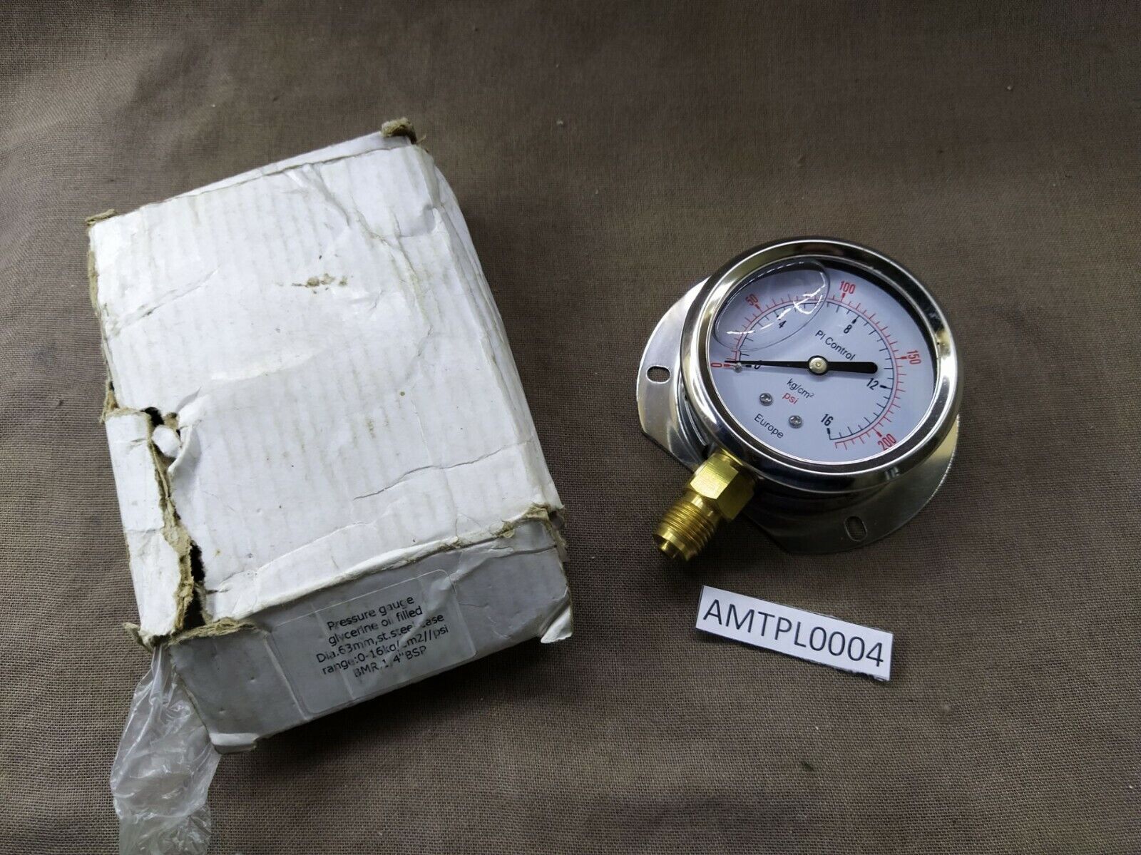 Europe PI Control Pressure Gauge 0-16 KG/CM2 PSI 63MM SS CASE