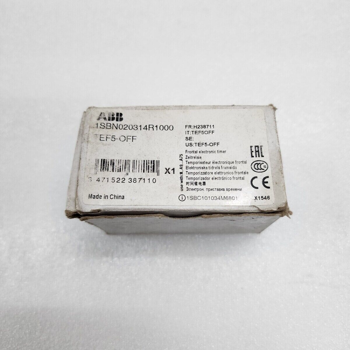 ABB TEF5-OFF ELECTRONIC TIMER 1SBN020314R1000 24-240V AC/DC