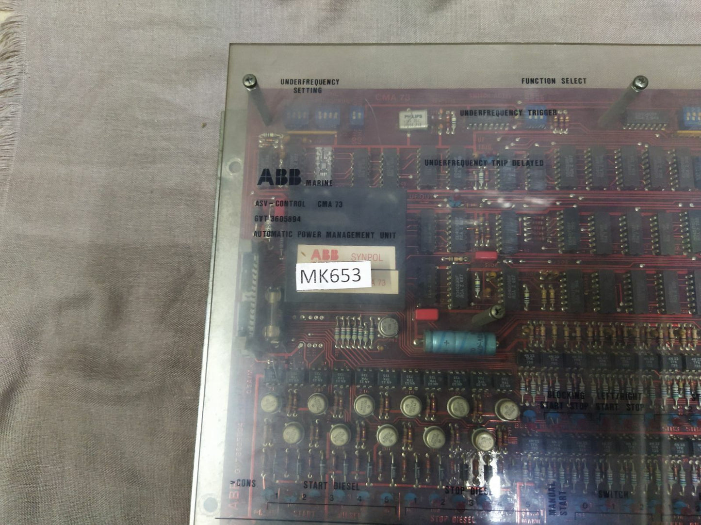 ABB Marine CMA 73 ASV Control GVT 3605894 Automatic Power Management Unit GVT360