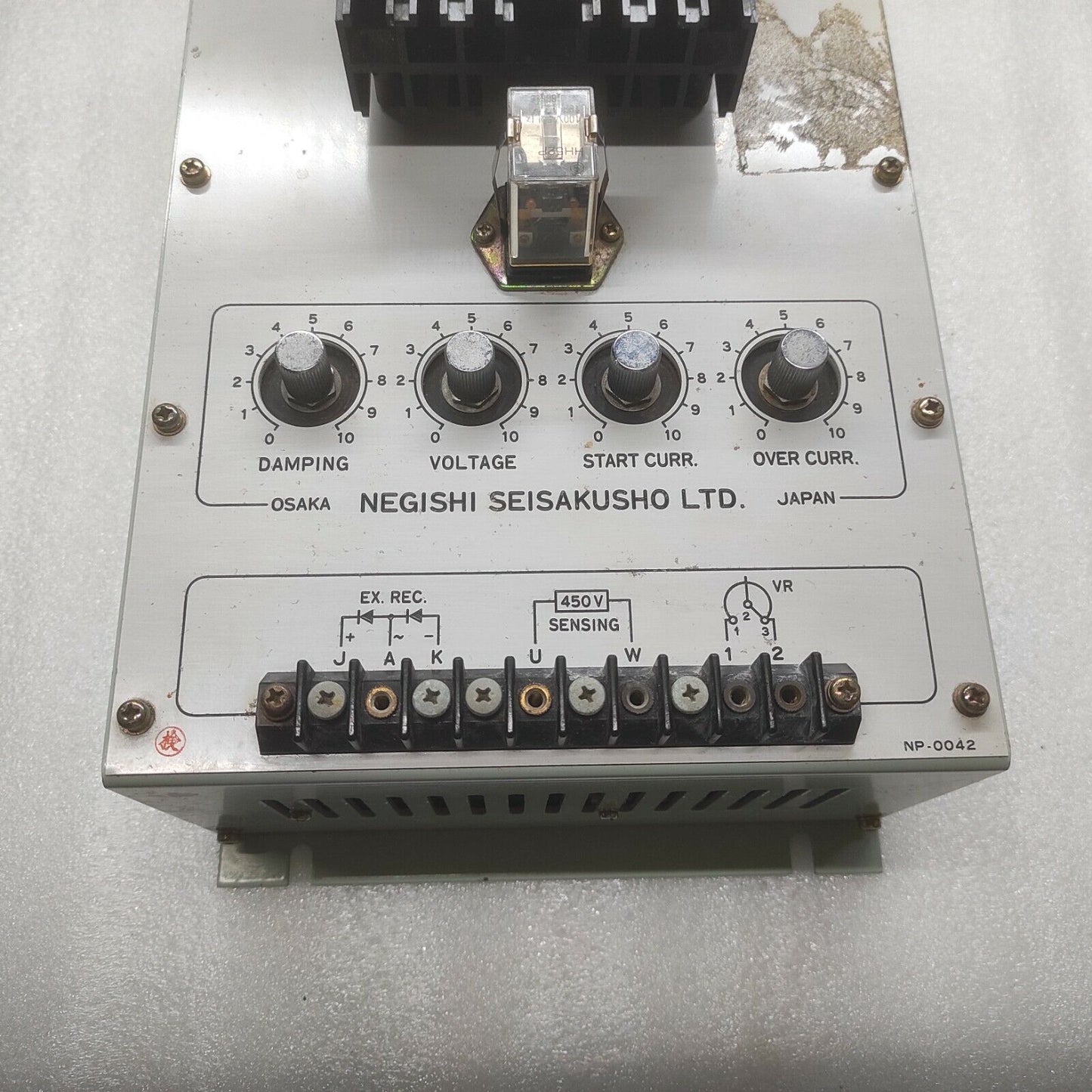 NEGISHI SEISAKUSHO RP-3CS-4S AUTOMATIC VOLTAGE REGULATOR 450VAC