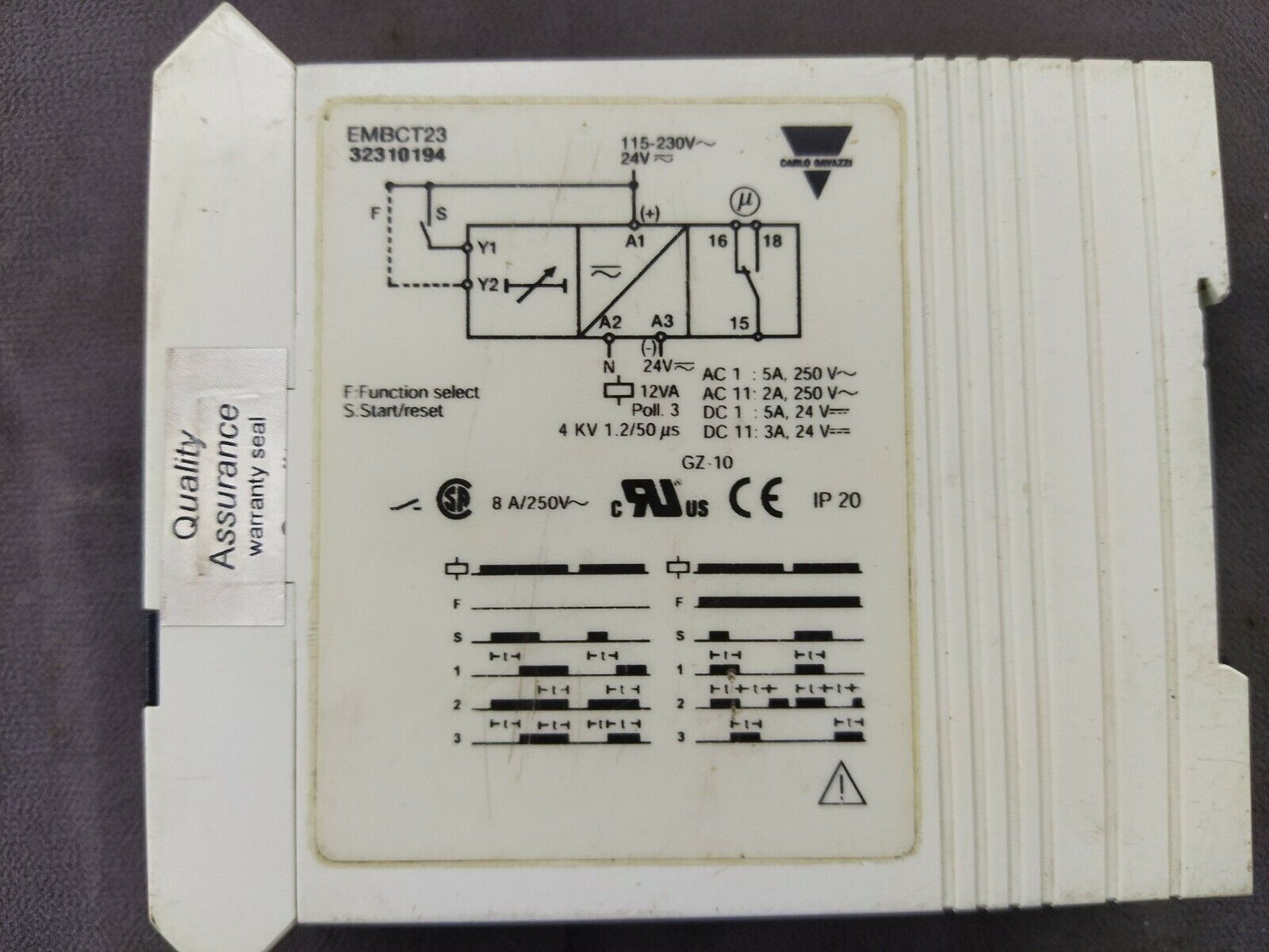 Carlo Gavazzi EMB C T23 Multi Timer 32310194 115-230V AC/24V DC EMBCT23