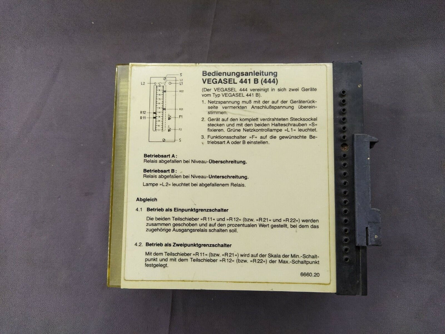 Vegasel 441 B 444 Limit Switch 441B (444)