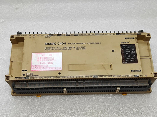 OMRON SYSMAC C40H PROGRAMMABLE CONTROLLER C40H-C2DR-D-V1 24VDC