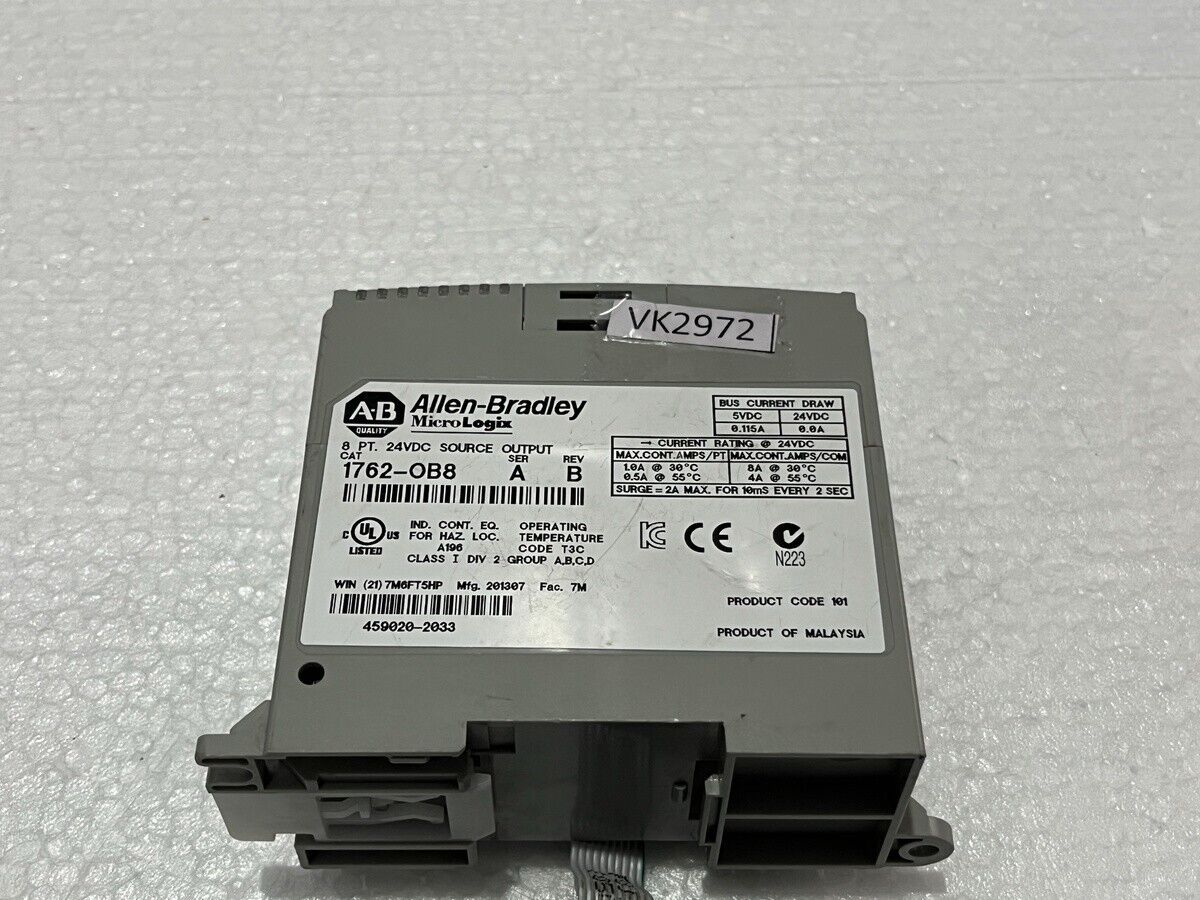 ALLEN BRADLEY CAT 1762-OB8 SER A SOLID STATE OUTPUT MODULE