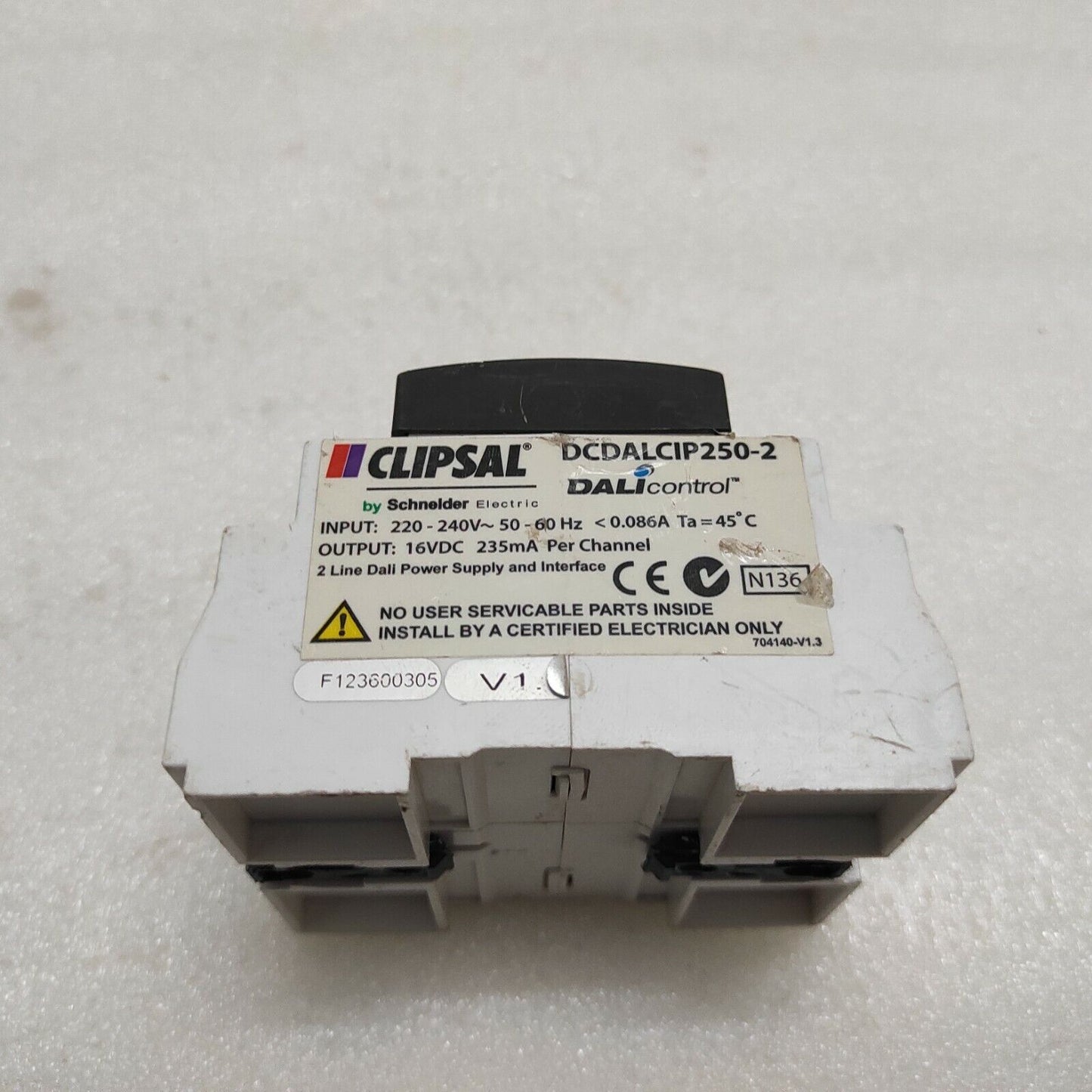 CLIPSAL DCDALCIP250-2 DALI CONTROL POWER SUPPLY & SERIAL INTERFACE 16VDC 235mA