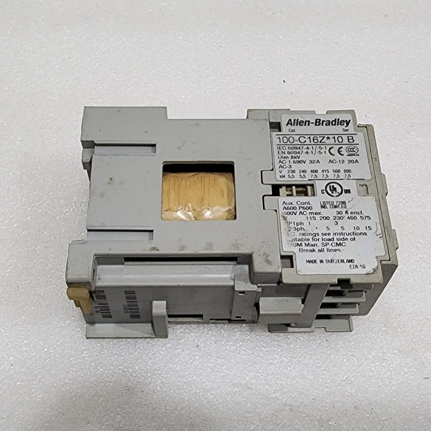 ALLEN BRADLEY C16 CAT 100-C16Z-10-B MAGNETIC CONTACTOR 24VDC