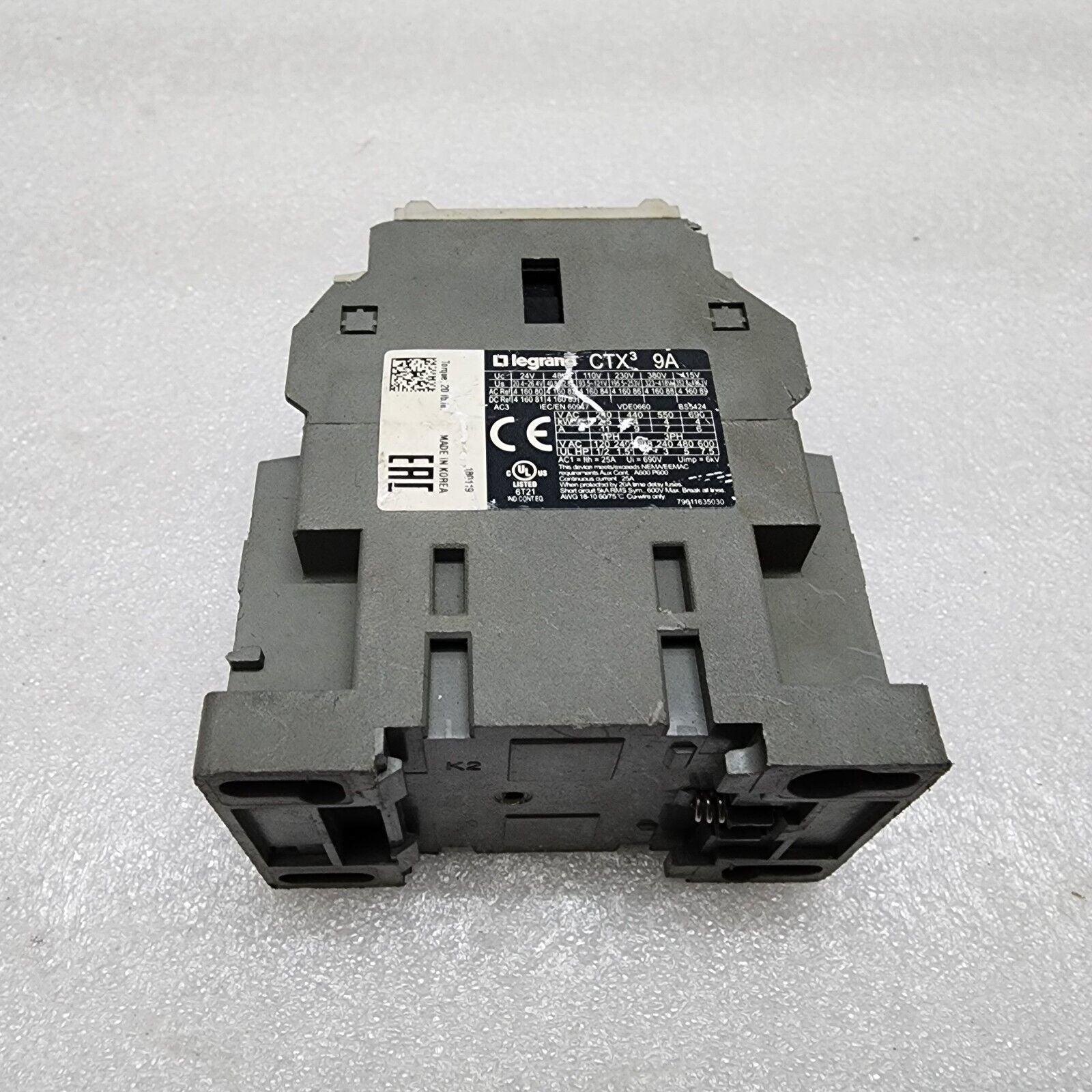 LEGRAND CTX22 MAGNETIC CONTACTOR 9A COIL VOLTAGE 230V