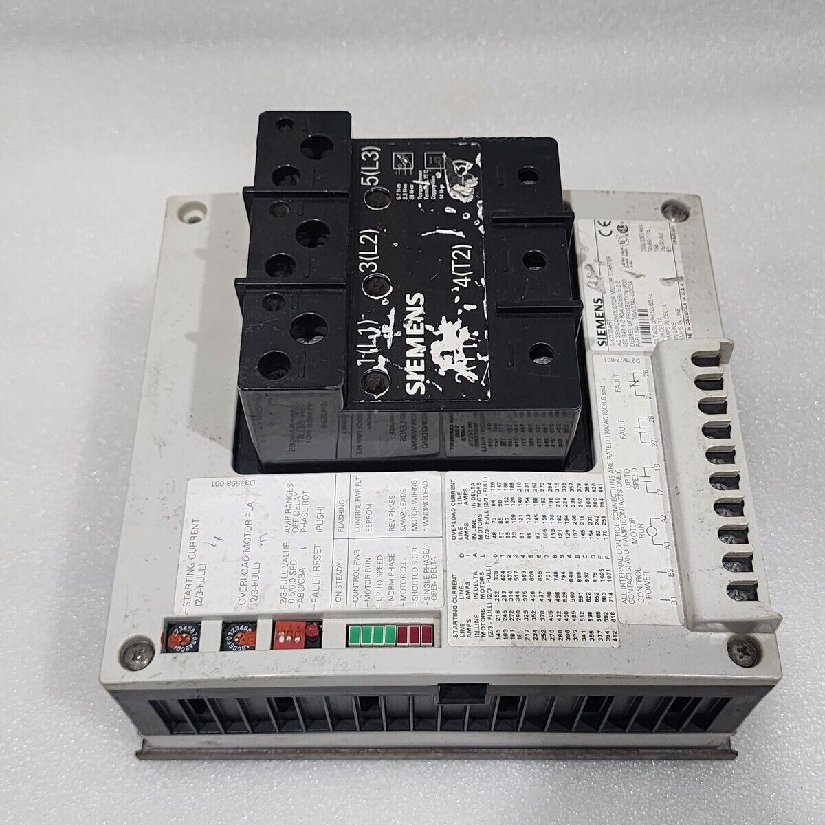 SIEMENS 3RW3346-0DC34 AC SEMICONDUCTOR MOTOR STARTER 80A 480V